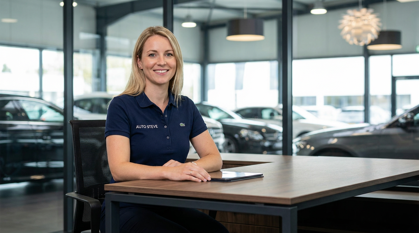 Commerciale AUTO STEVE en polo Lacoste
