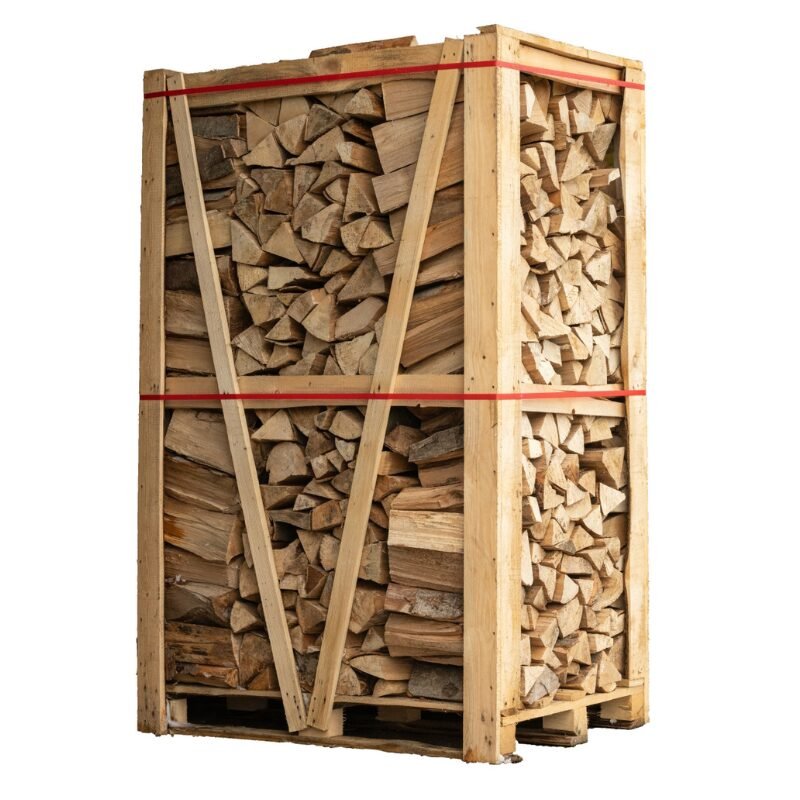 2x Paletten (Weißeiche + Buche/Hainbuche) – 33 cm Holzscheite