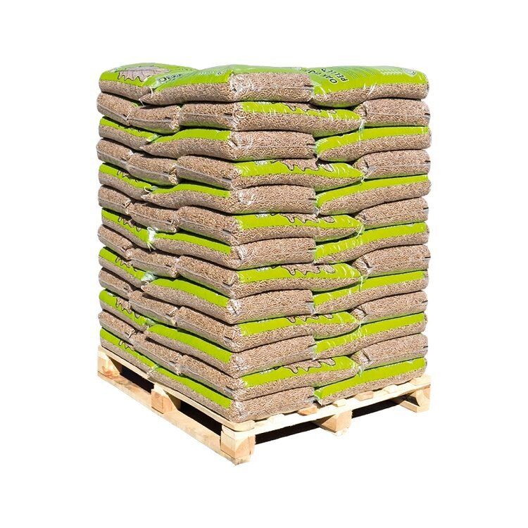 Holzpellets Hartholz Eiche 6 mm – 975 kg Palette