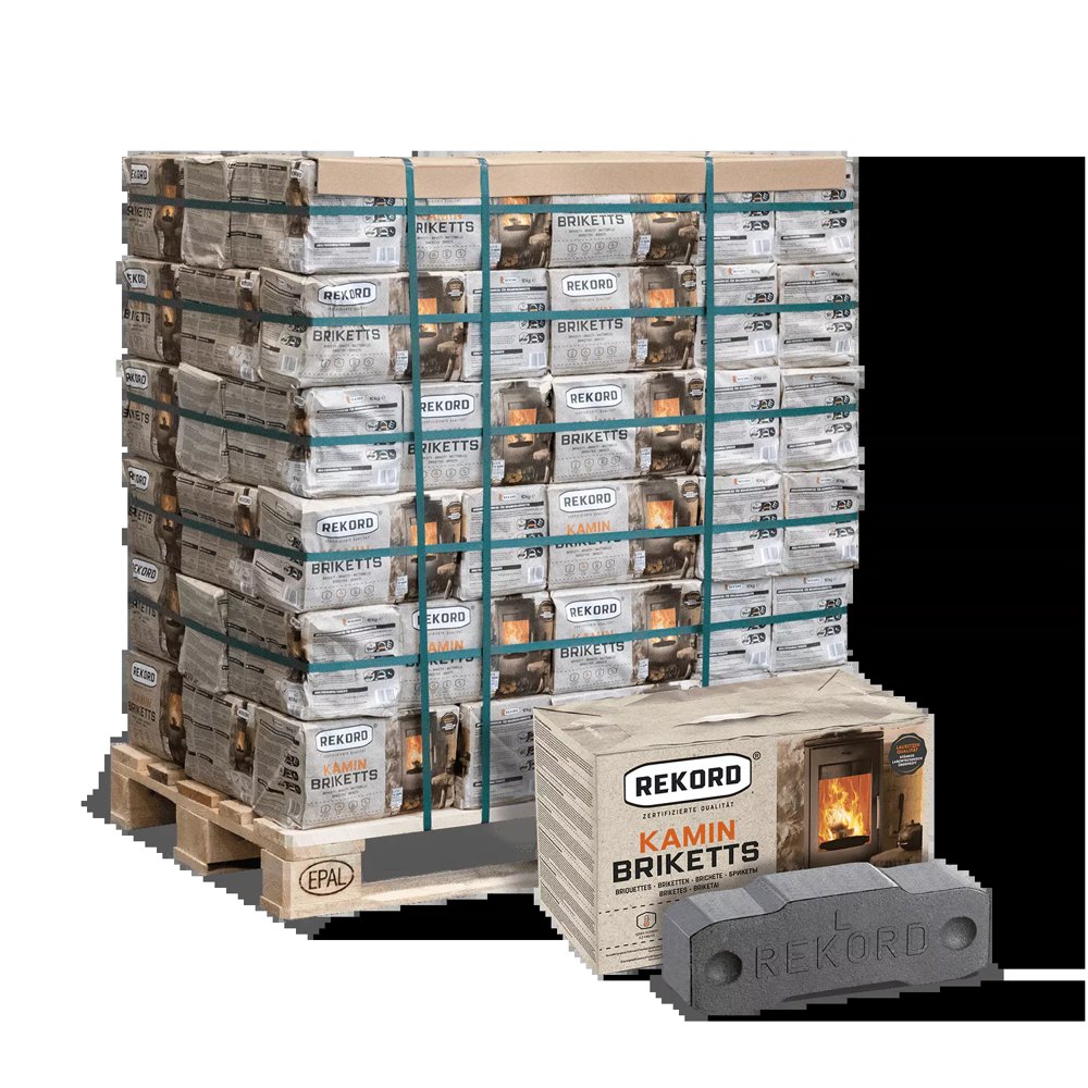 Braunkohle-Briketts 90 x 10 kg – REKORD