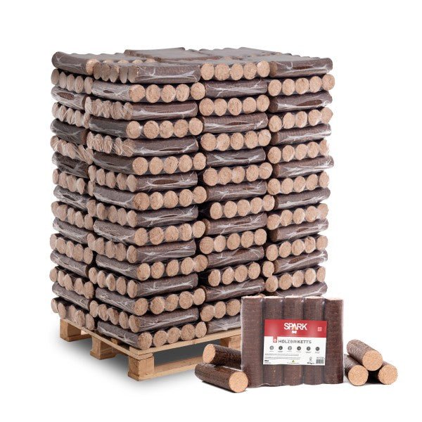 Spark Buchen-Kaminbriketts rund 960 kg auf Palette