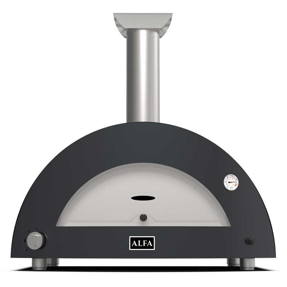 Alfa Forni Gas Pizzaofen Moderno | 3 Pizze | Schiefergrau | Hybrid
