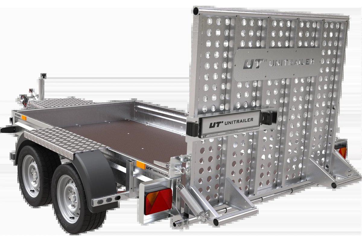 Bauanhänger für den Transport eines Minibaggers – UNITRAILER STARK 3 260