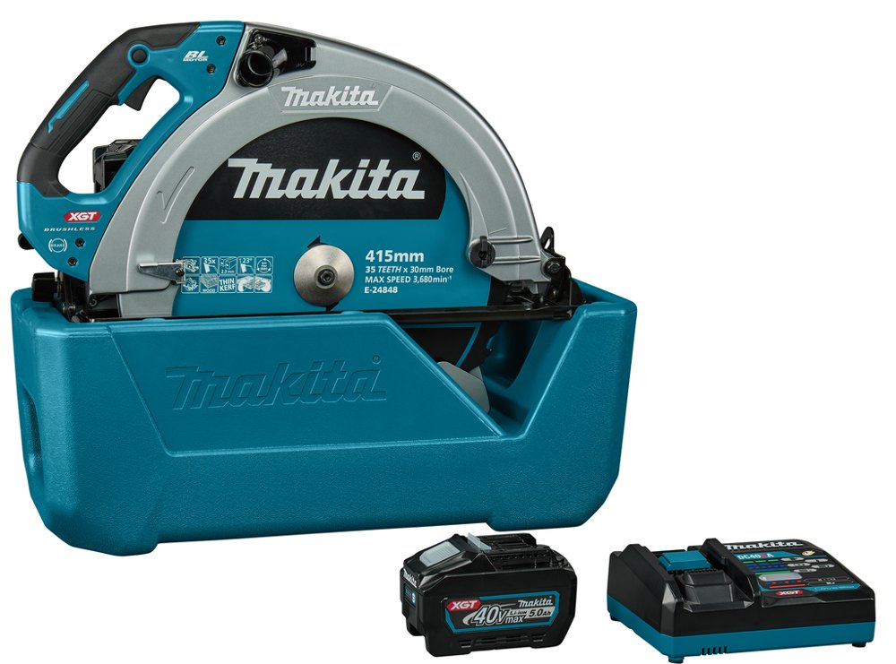 HS013GT101 XGT 40V Max Akku-Kreissäge 415 mm 1x 5.0Ah Akku und Schnellladegerät im Karton